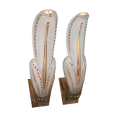 Golden pair of wall light vintage