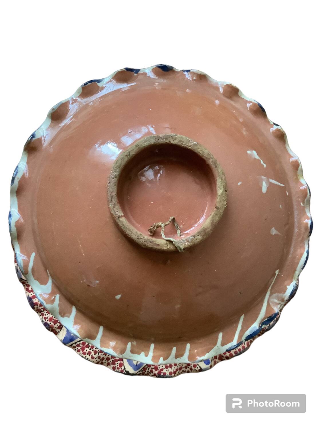 Plat en céramique artisanale, Maroc