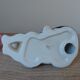 Brown and beige vintage ceramic Siamese cat