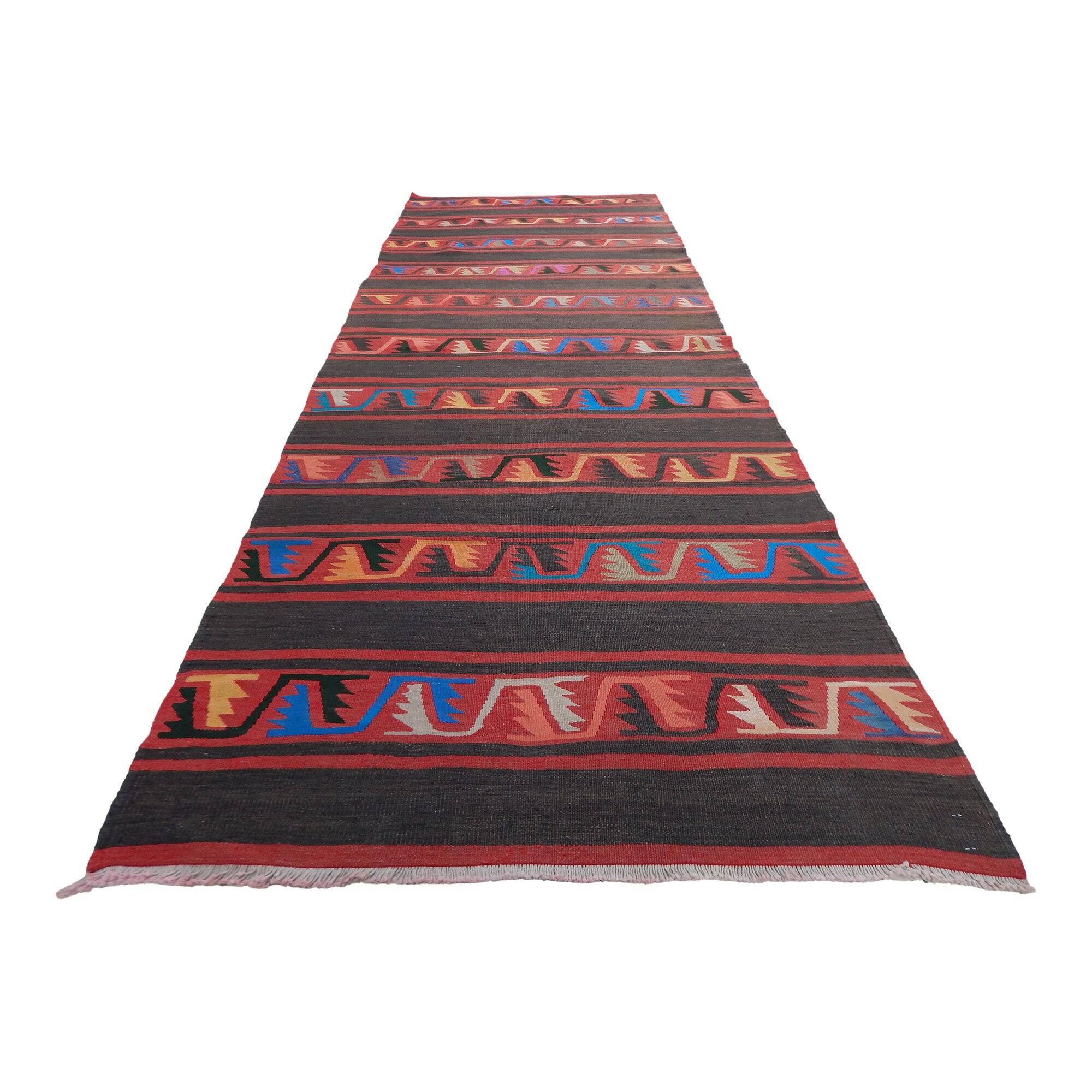 Vintage Turkish hallway rug 107x289 cm