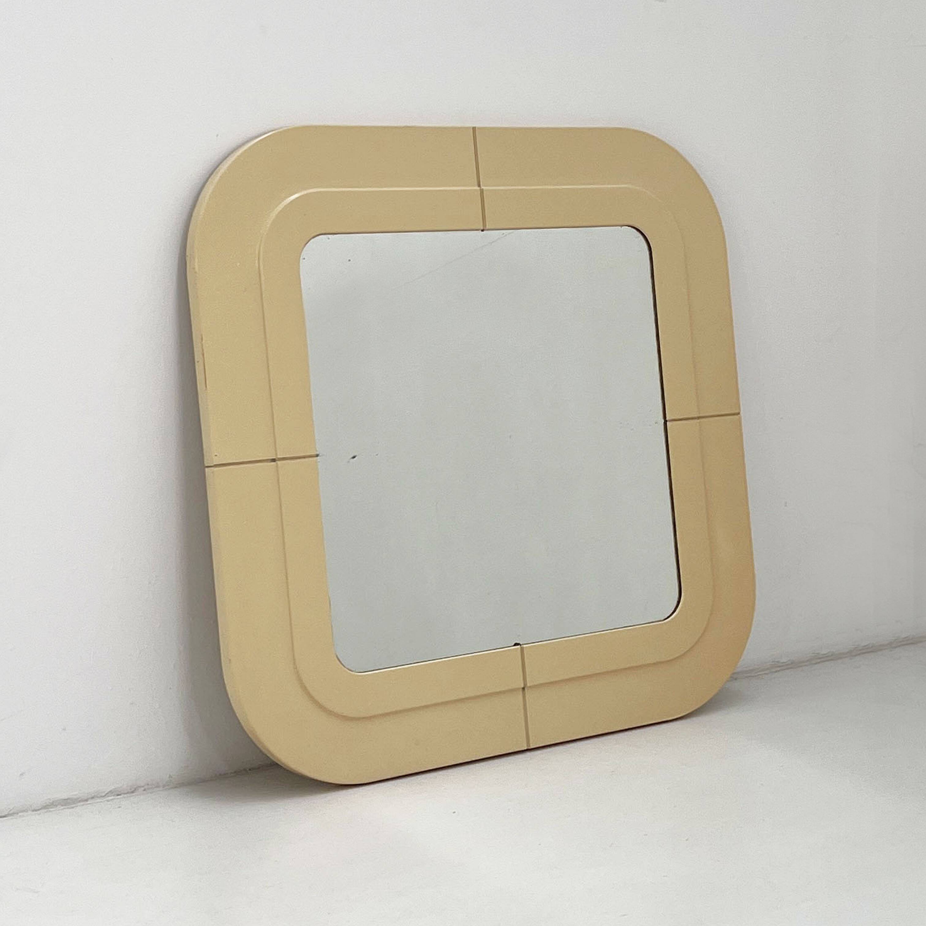 Miroir Space Age Blanc par Anna Castelli Ferrieri pour Kartell 1970