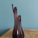Purple or plum glass vase