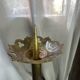 Pair of candlesticks in bronze and brass