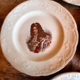 Set of 7 antique dessert plates St Amand and Hamage