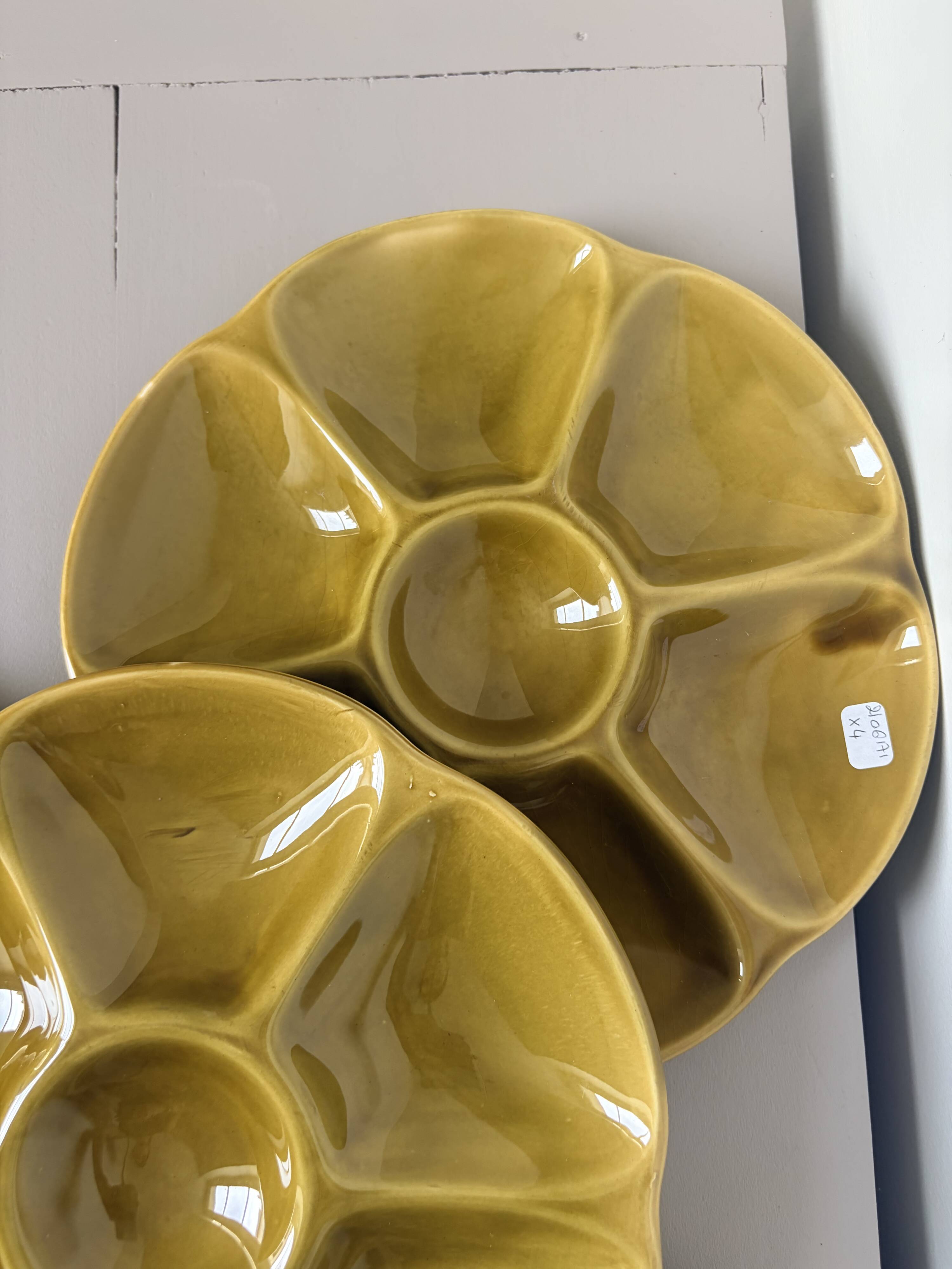 4 oyster plates Gien 2106171