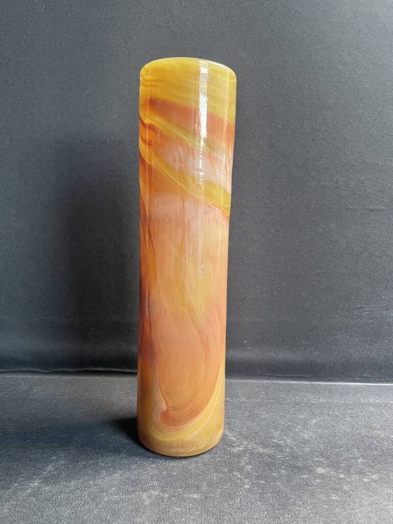 Cylindrical vase signed – Verriers de Maure Vieil