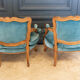 Pair of Louis XV style convertible armchairs Light wood 1900