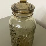 Vintage smoked glass jar