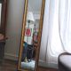 Rectangular mirror with beaded threads 35x128cm