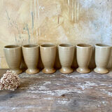 Set of 6 stoneware mazagrans