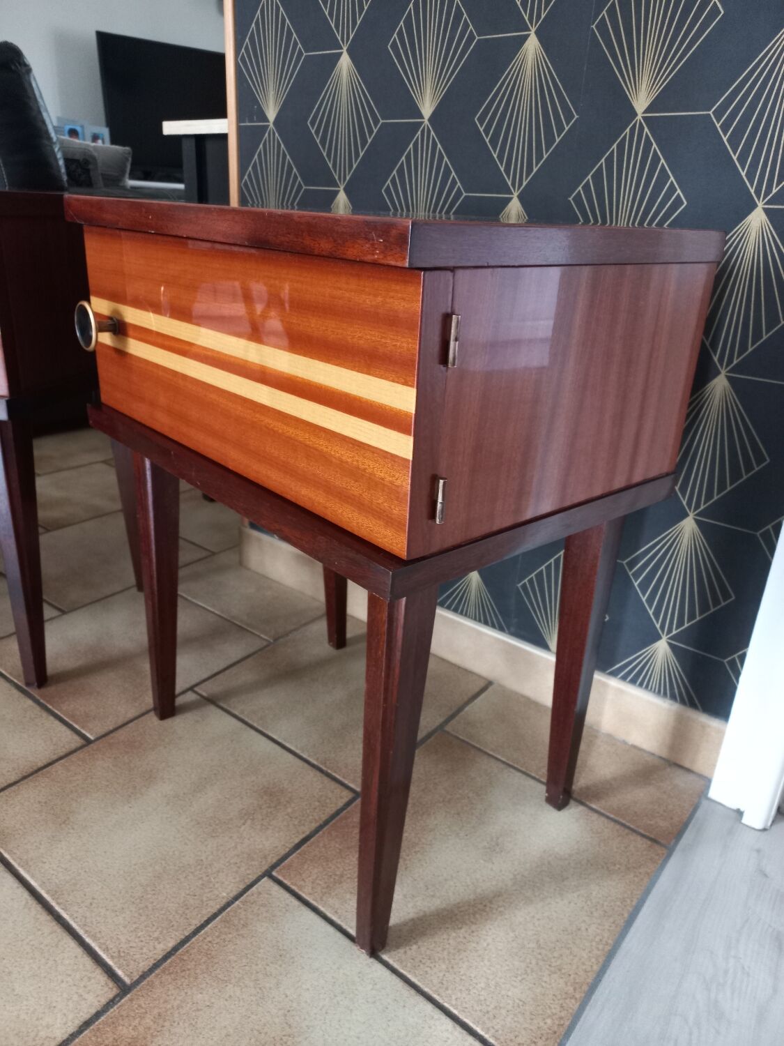 Paire de chevets formica