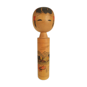 Kokeshi doll - Wood - piglet decoration- circa 1960-70