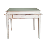 Old desk white and green desk