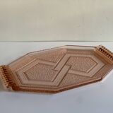plateau verre rose