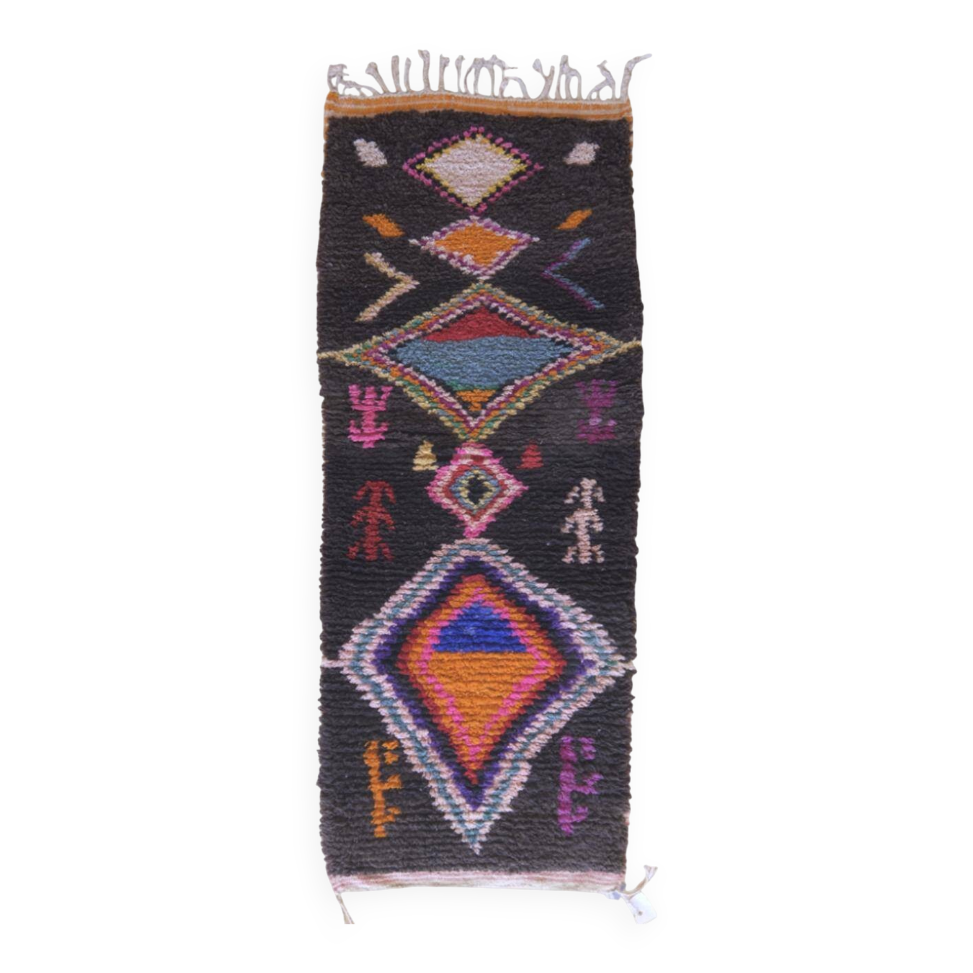 Colorful Berber Rug - 219 x 88 cm