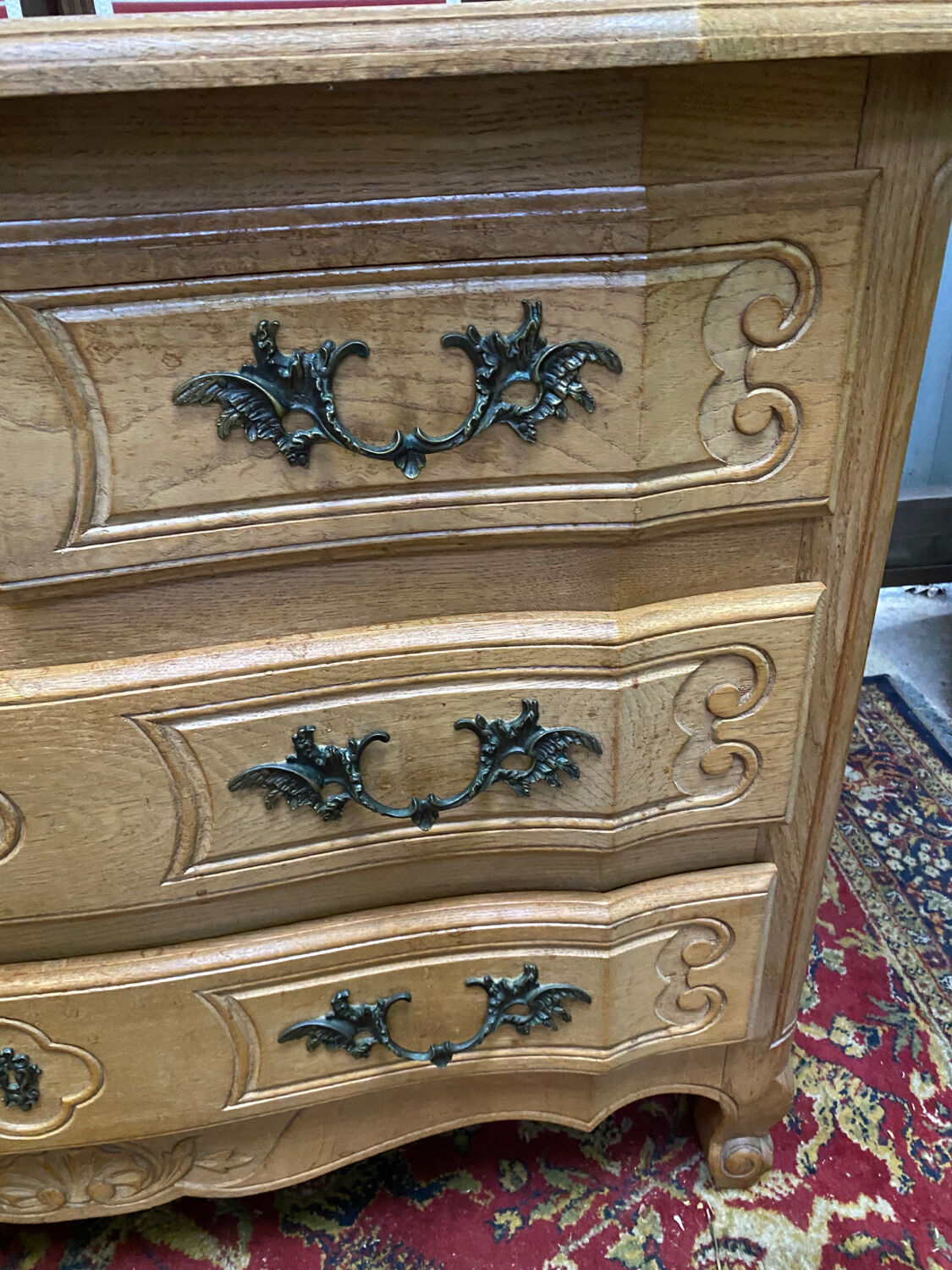 Louis XV style cherry chest of drawers