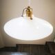 Old suspension lampshade opaline white Art Deco 1930 Ø 26 cm