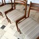 Ensemble de 4 chaises de salle à manger en teck scandinaves modernes, Danemark années 1960.
