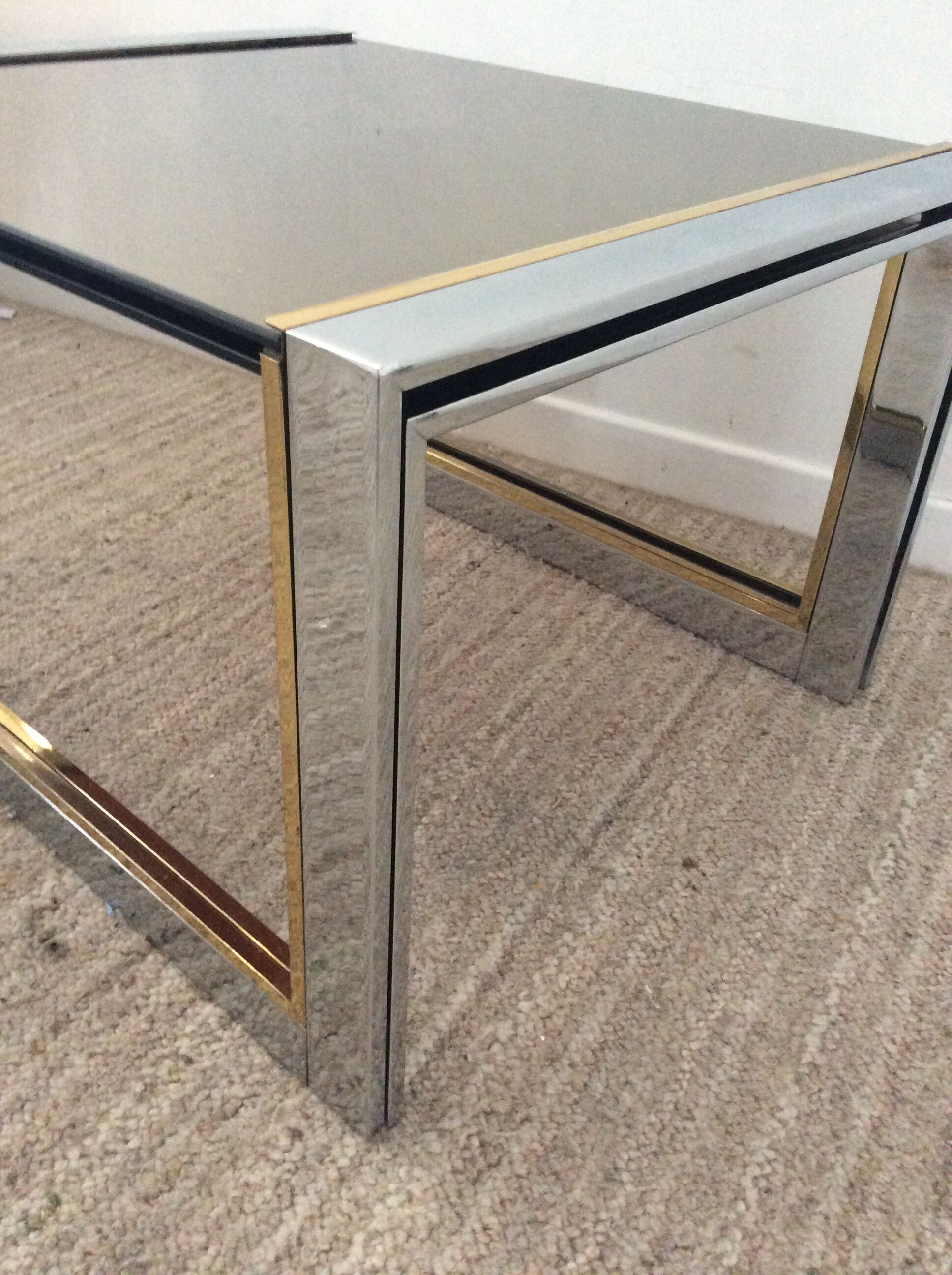 Duo of nesting tables Romeo Rega Italy from the 70s