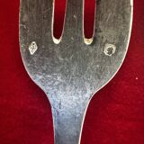 6 fourchettes à Huîtres période Art-Deco 1930 - argent massif initiales YD
