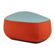 Medium pouf/footrest Fjord in red and turquoise by Patricia Urquiola for Moroso.