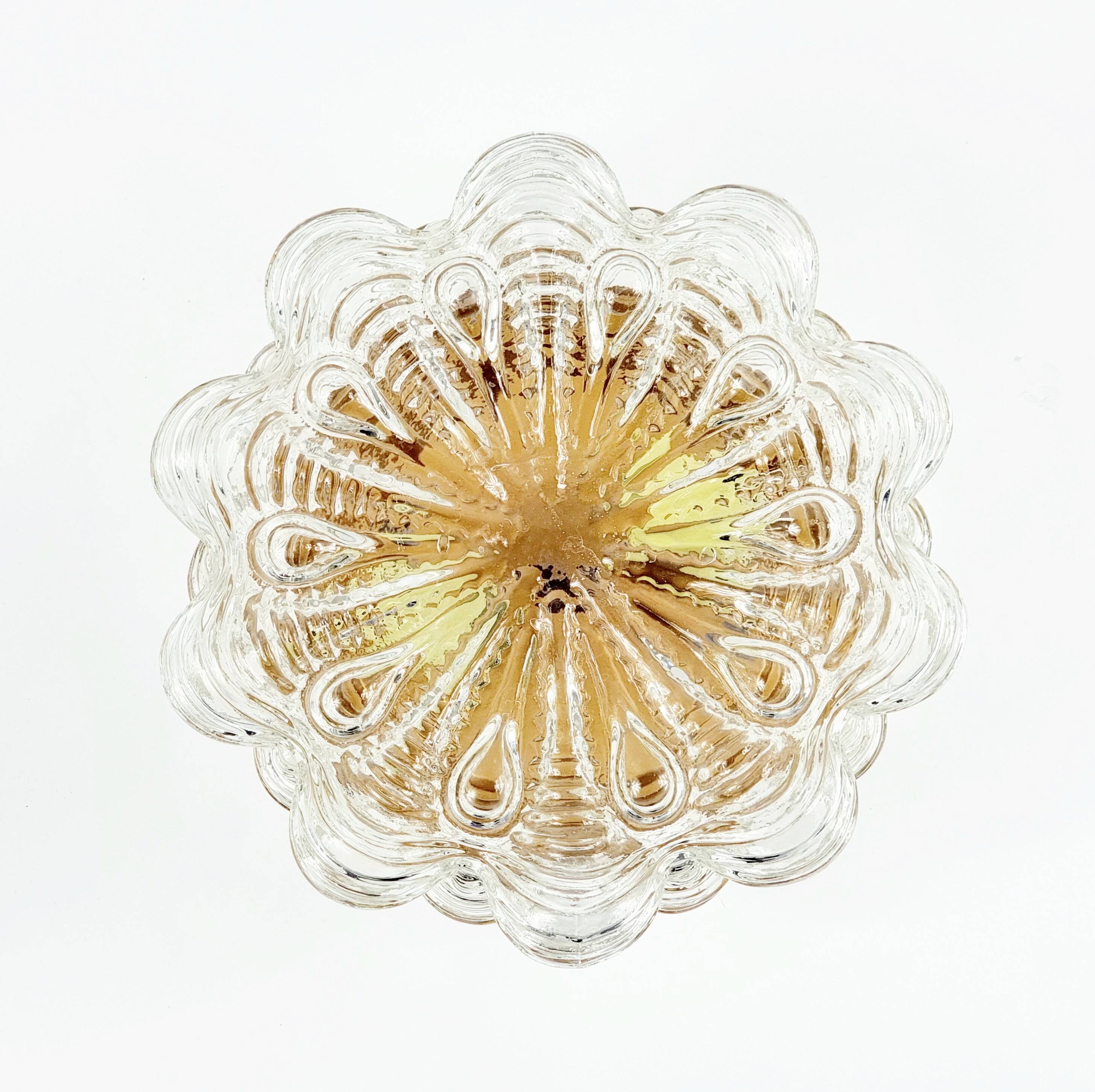 Large Mid Century Bubble Glass Ceiling Light by H.Tynell for Limburg, 1960s
