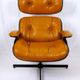 Lounge chair & son ottoman - leather & alu, xxth century