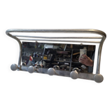 Antique aluminum coat rack with 5 hooks