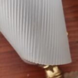 White wall lamps shape brass and plexiglas cornet circa 1950 / 1 pair