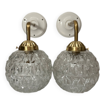 Paire d’appliques murales vintage