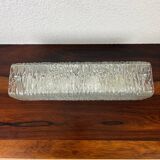 1960s frosted molded glass wall sconce