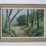 Old oil on wood painting signed and framed