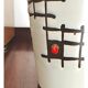 Vase vintage abstrait à motifs géométriques ouest-allemand 2038/25