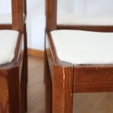 4 modernist cream chairs
