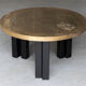 Coffee table in etched brass by Christian Krekels, Belgium, 1990