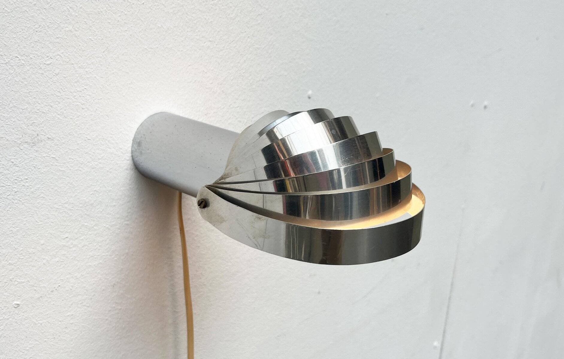 Vintage Space Age Swiss Model Visier Magnetic Wall Lamp by E. R. Nele for Temde, 1970s