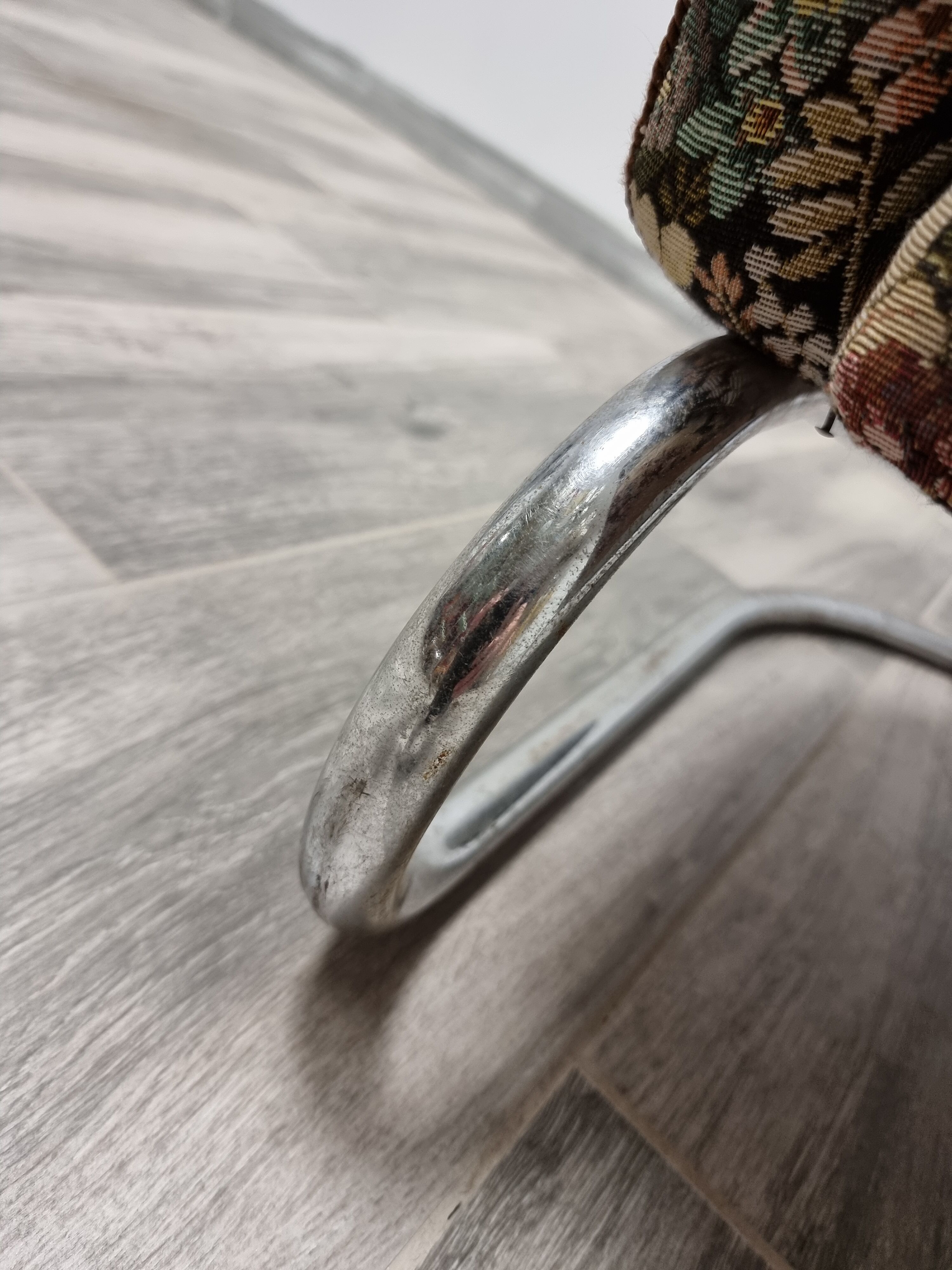 Chromed armchair by Jindrich Halabala