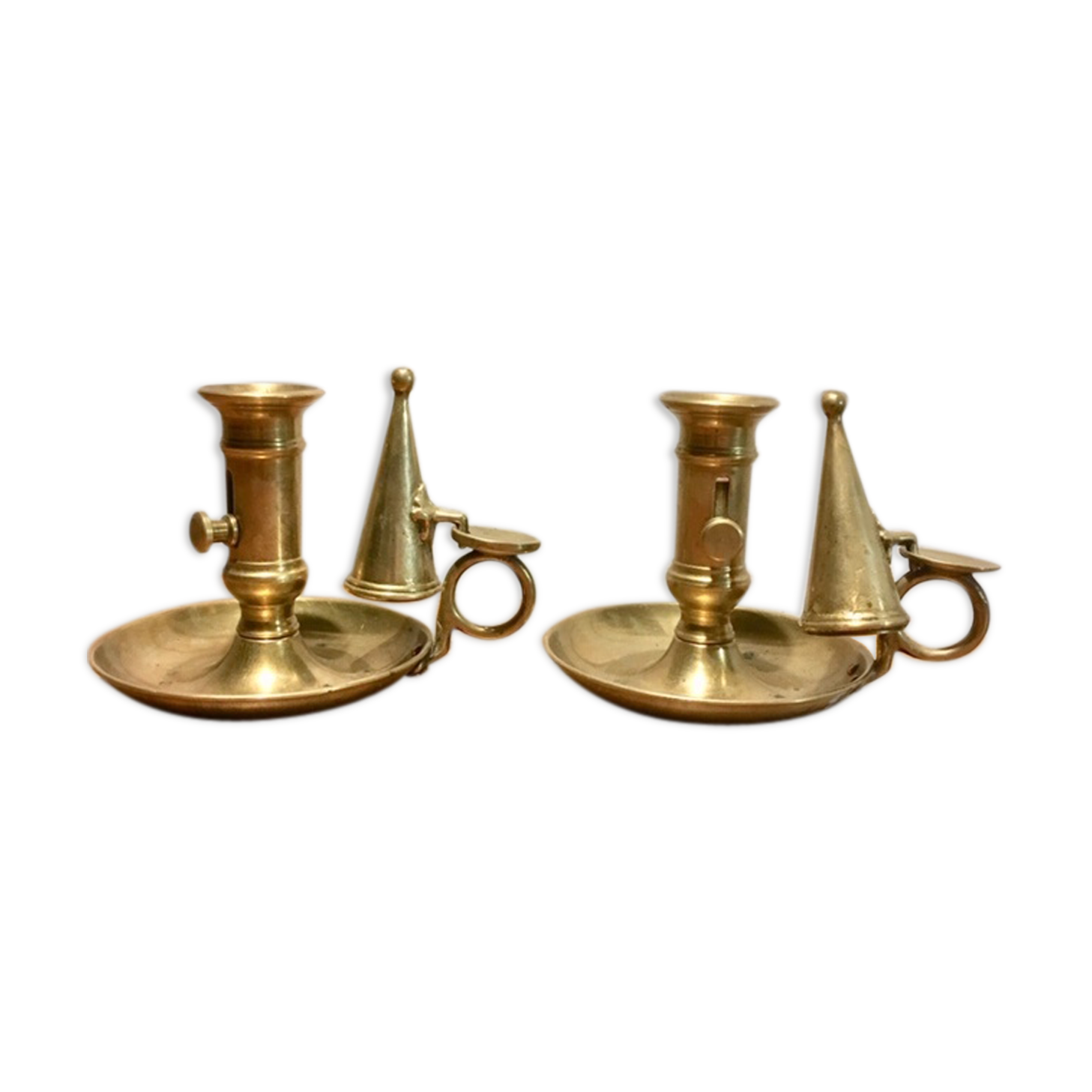 Pair of brass candlesticks