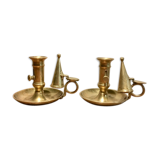 Pair of brass candlesticks