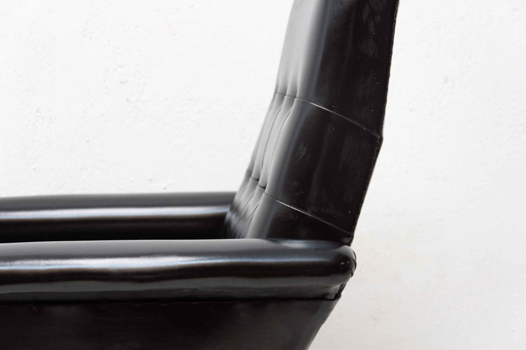 Pair of leather swivel armchairs from UP Zavody, 1970´s