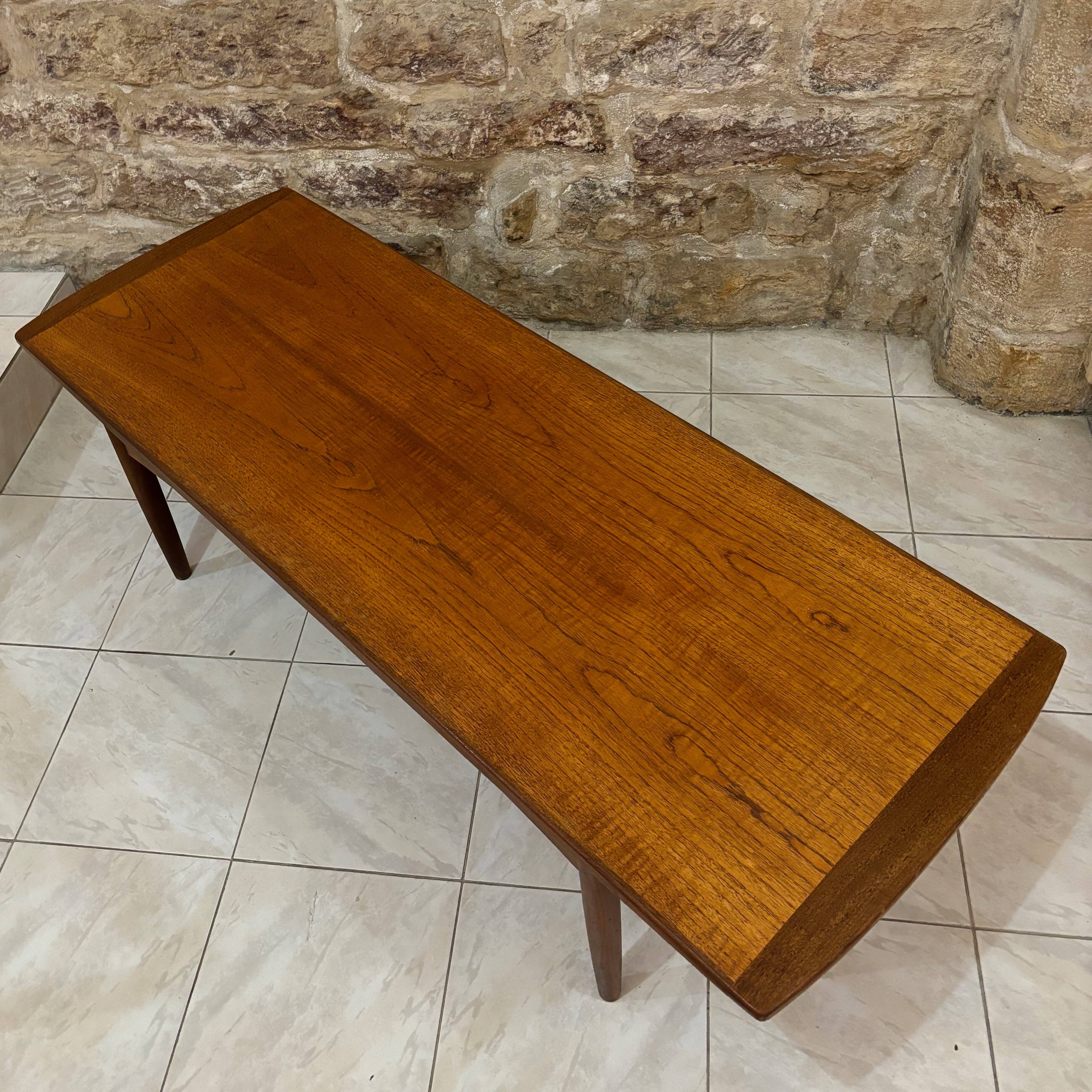 Large Scandinavian teak coffee table