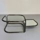 Vintage tubular coffee table with glass top, Italian design Morex, 70s