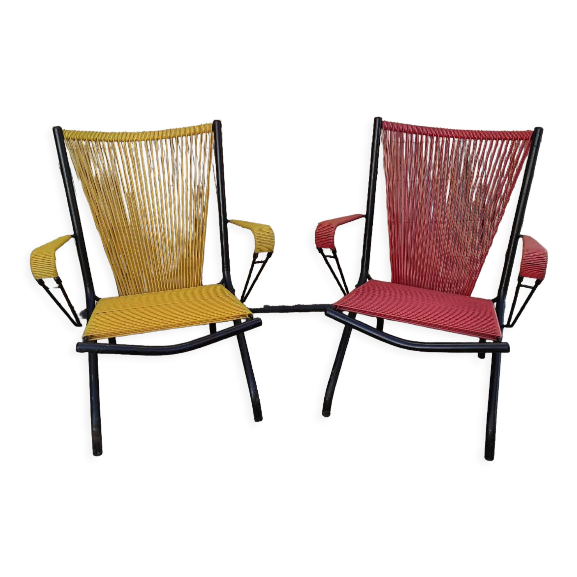 Pair of armchairs scoubidou