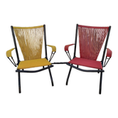 Pair of armchairs scoubidou