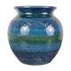 Glazed terracotta vase Rimini Blue by Aldo Londi for Bitossi, Italy, 1960.