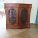 Curved showcase library carved wood 2 doors mahogany English style