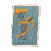 Painting Camille Cabanes - Snake - Vibora - Loteria