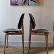 Pair of Baumann Pegasus chairs in wood and leather - design by Pierre Guariche