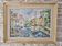 Oil painting on canvas Landscape - Port of Martigues signed Michel 1961