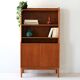 Scandinavian teak bookcase with hinged doors